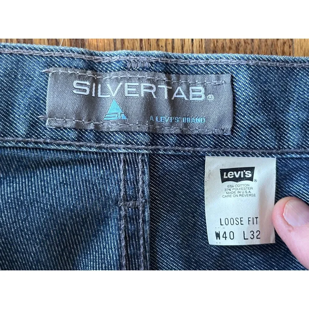 Levi's Silvertab Blue Denim Jeans Pants Trousers  Mens Size 40